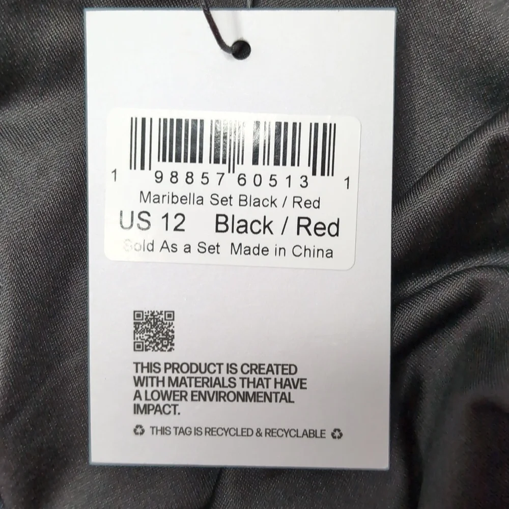 Princess Polly Women's Maribella Two-piece Top And Skirt Set Size 12 Black Red